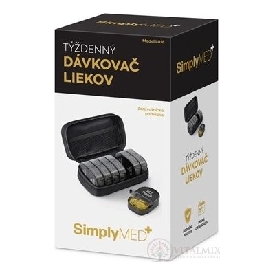 SimplyMED Ttýdenní dávkovač léků cestovní model L018