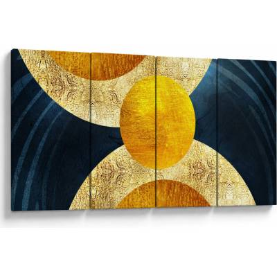 Obraz - Kruhy, štvordielne 160x80 cm
