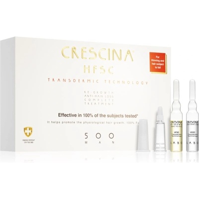 Crescina Transdermic 500 Re-Growth and Anti-Hair Loss proti vypadávání vlasů pro muže 20 x 3,5 ml
