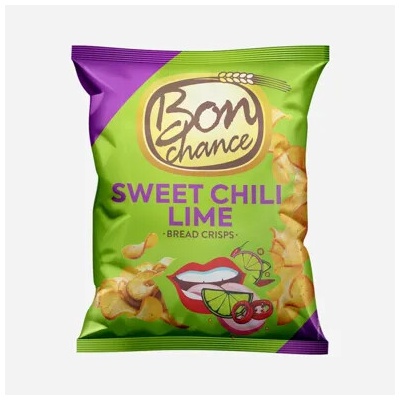 Bon Chance chlebové chipsy sweet chilli a limetka 120 g