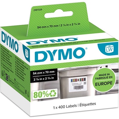 Dymo 2187329 papierové štítky 70 mm x 54 mm biele kontrolné potravinové 1 x 400 ks