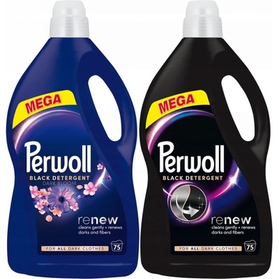 Perwoll Renew Dark Bloom Prací gel na černou a tmavou barvu 2 x 3,75 l 75 PD