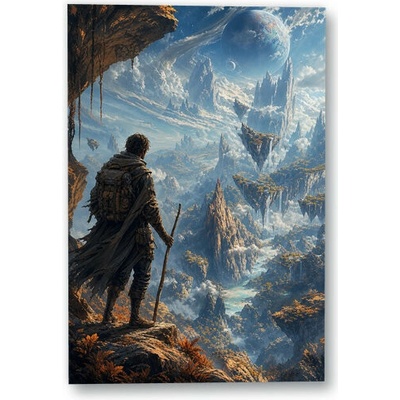 Plakát – Průzkumník v krajině cizího světa 90 × 135 cm Bez rámu Ne Bez rámu