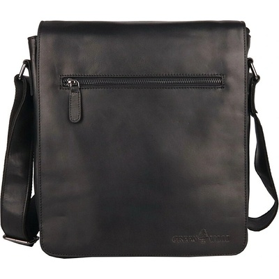 Greenwood Velká pánská kožená Crossbody taška no. 584 černá