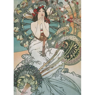 Pohled Alfons Mucha – Monaco Monte Carlo, krátký