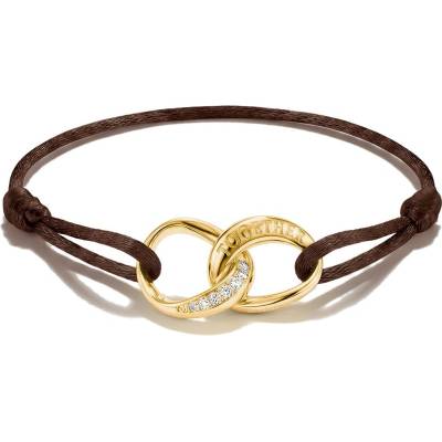 Thomas Sabo A2236-M03-2-L24V Textile Bracelet Together Gold-Plated, Adjustable