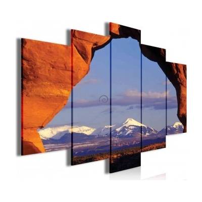 Obraz na plátne viacdielny - OB3489 - Pohorie v skalnom oblúku 100cm x 60cm - S17
