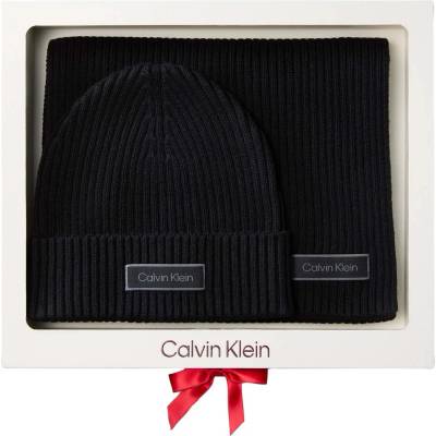 Calvin Klein Pánský zimní set - čepice a šála Chunky LV04D0011GUB1