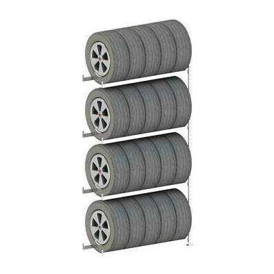 META přídavný regál pro skladování pneumatik 2500x1300x400 mm, nosn. 150 kg