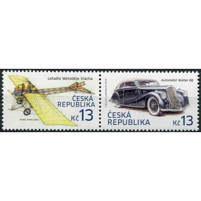 Česká pošta (2015) č. 838 - 839 ** - Česká republika - historické auto + letadlo (1)