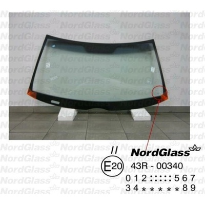 NordGlass Čelní sklo - zelené - šedý pruh ASNG 5334AGNGYV