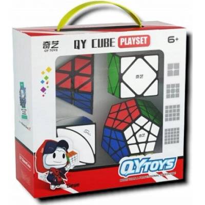 QiYi Cube darčekový set hlavolamov 4v1 č.3 (Megaminx, Pyraminx, Skewb, Ivy)