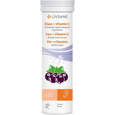 Sanotact Livsane Železo + Vitamín C tbl eff 20 ks