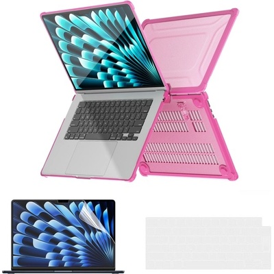 ENKAY 65665 ENKAY RUGGED Ochranný set pro Apple MacBook Air 15" M2 2023 růžový