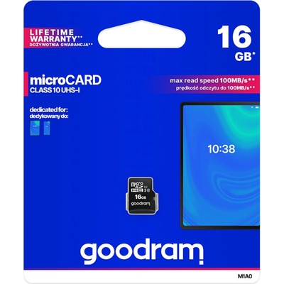 Goodram microSDHC 16 GB UHS-I U1 M1AA-0160R12 – Hledejceny.cz