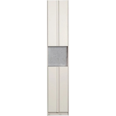 Krémovobiela modulárna skrinka z borovicového dreva 40x210 cm Basu – WOOOD