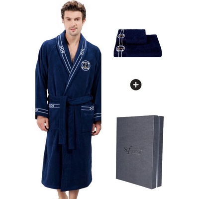 Soft Cotton luxusní župan s ručníkem Marine man tmavě modrá – Hledejceny.cz