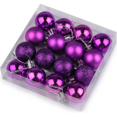 Stoklasa Vánoční baňky Ø30 mm Balení: 1 krab., Varianta: 9 fialová 9 fialová