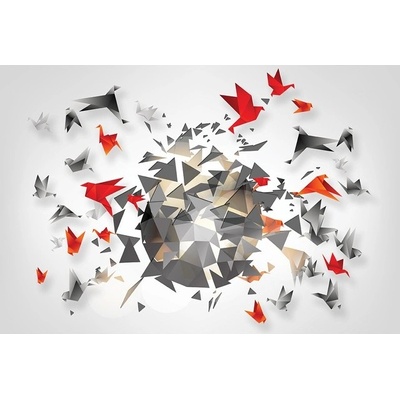 Preinterier FT2199 Fototapeta na stenu Origami vtáky vlies 104cm x 70cm
