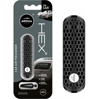 Aroma Car FANCY SHAPES POLYMER HEX Black