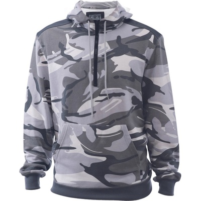 Crv Pánská mikina CRAMBE HOODIE sivá kamufláž