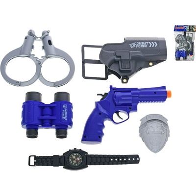 MIKRO TRADING Policejní set s pistolí a doplňky 5ks v sáčku 75307