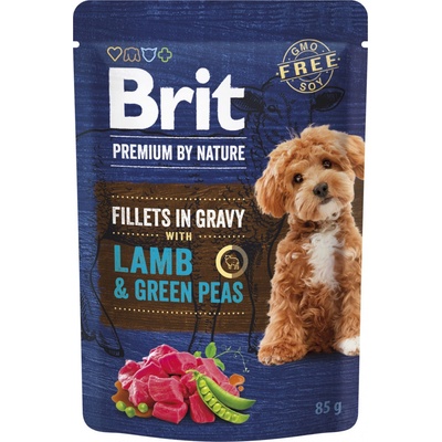 Brit Premium Adult Dog Fillets Gravy Lamb&Green Peas 85g