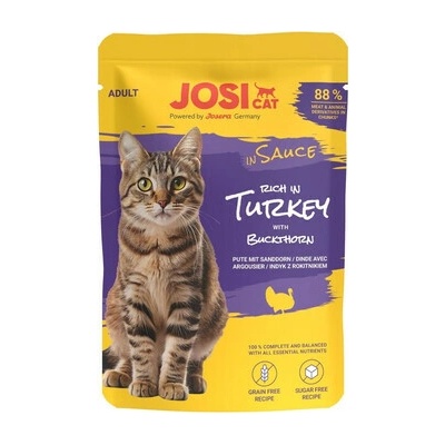 JOSERA JosiCat Bohaté na morčacie v omáčke krmivo pre mačky 85 g