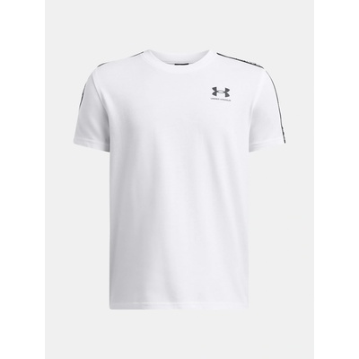 Under Armour Boys' T-shirt UA B Icon Taped SS biela