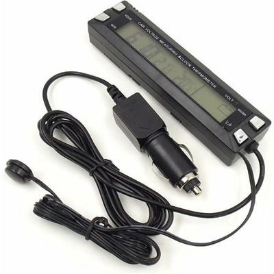 Teploměr IN/OUT + tester autobaterie + hodiny – Hledejceny.cz