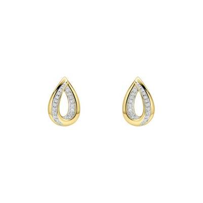 Elements gold Zlaté náušnice diamantové slzy GE2534