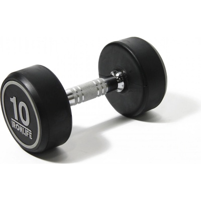 IRONLIFE Jednoruční činka pogumovaná 10 kg