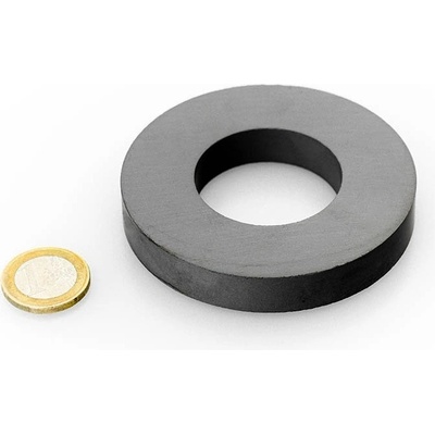 SOLLAU Feritový magnet mezikruží D 80/40 mm, H 12 mm, Ferit, Y30, bez povrchové úpravy