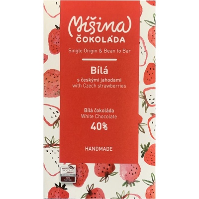 Míšina 40% bílá s jahodami 50 g