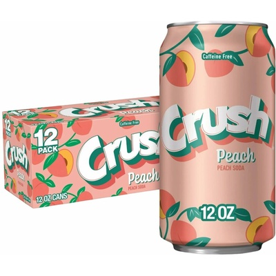 Crush sycená limonáda s příchutí broskve 12 x 355 ml
