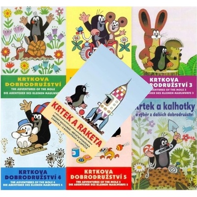 Krtek a raketa+Krtek a kalhotky+Krtkova dobrodružství 1.-5. díl - kolekce 7 DVD