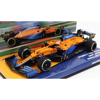 Minichamps Mclaren F1 Mcl35l Mercedes M12 Eq Power+ Team Mclaren N 3 Winner Monza Italy Gp 2021 Daniel Ricciardo Oranžová Světle Modrá 1:43