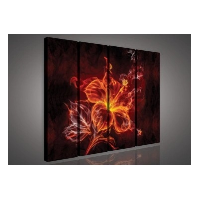 Obraz na plátne viacdielny - OB3349 - Abstraktný kvet 120cm x 100cm - S8