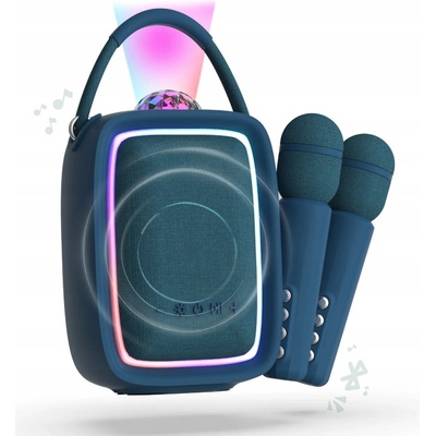 Karaoke set s disco guľou MOB tmavomodrý