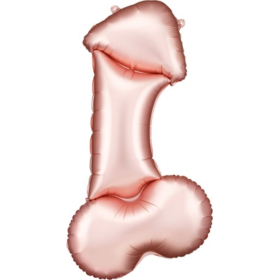 PartyDeco Balónek fóliový Penis Rose Gold 55 x 112 cm