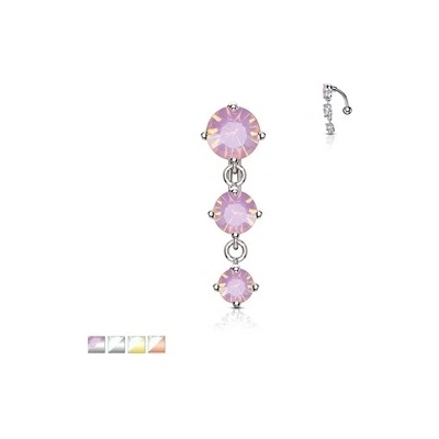 Piercingate Piercing do pupíku visací s kamínky PBV00573