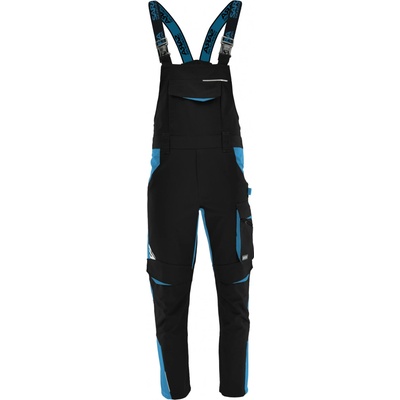Sara Workwear pracovní kalhoty s laclem CRAFTER černé petrolejové