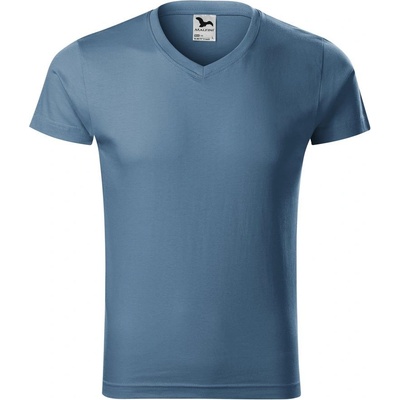 Malfini pánské tričko Slim Fit V-neck Denim