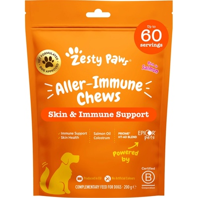 ZESTY PAWS Alergia a imunita žuvacie tablety 60 tabliet