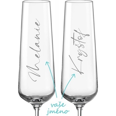 Personalizované sklenice na sekt Calligraphy 2 ks