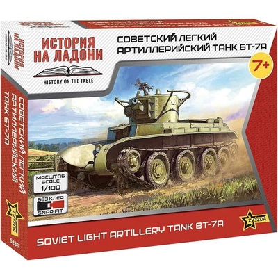 Zvezda Snap Kit military 6283 Soviet light tank BT-7A (1:100