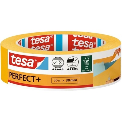 Tesa Perfect+ Maliarska a natieracia páska 30 mm x 50 m oranžová