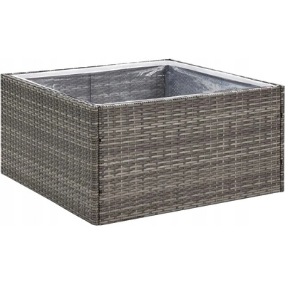 VidaXL Květináč plast šedý 80 x 80 x 40 cm