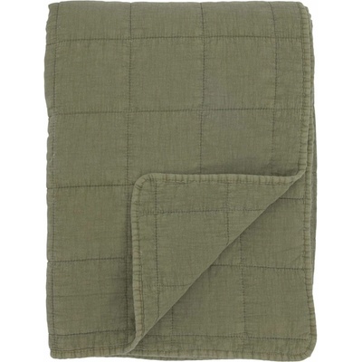 Chic Antique Prešívaný prehoz Aix Vintage Olive 130 × 180 cm