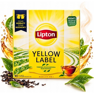 Lipton Yellow Label čierna Expresná 92 vrecúšok